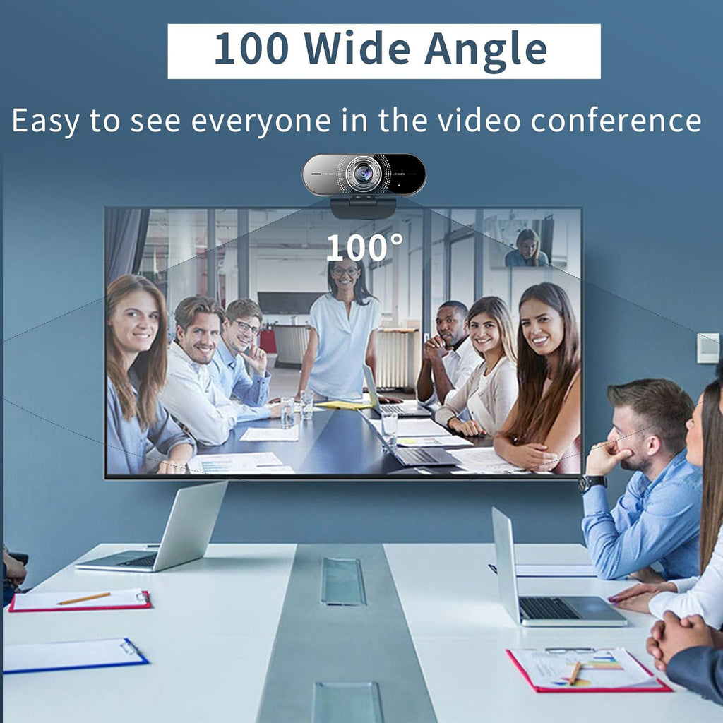 1080P Computer Camera with Microphone, Wide Angle Manual Focus Webcam U70156