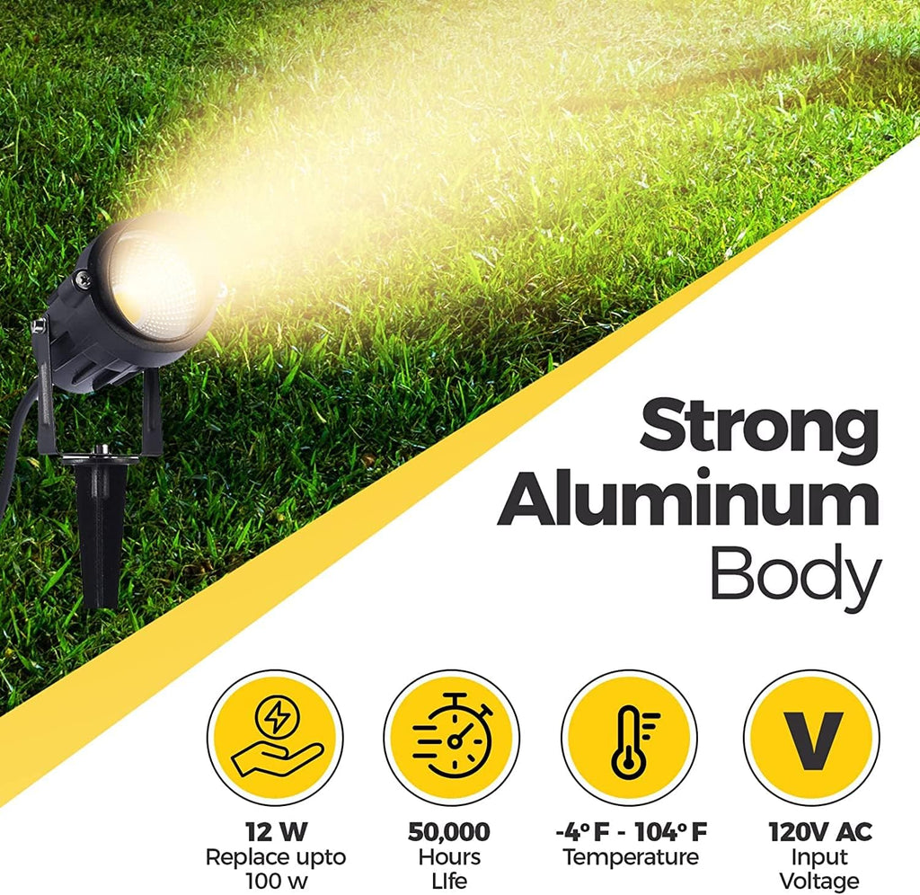 Warm White Waterproof LED Landscape Spot Lights 6 Pack B70289