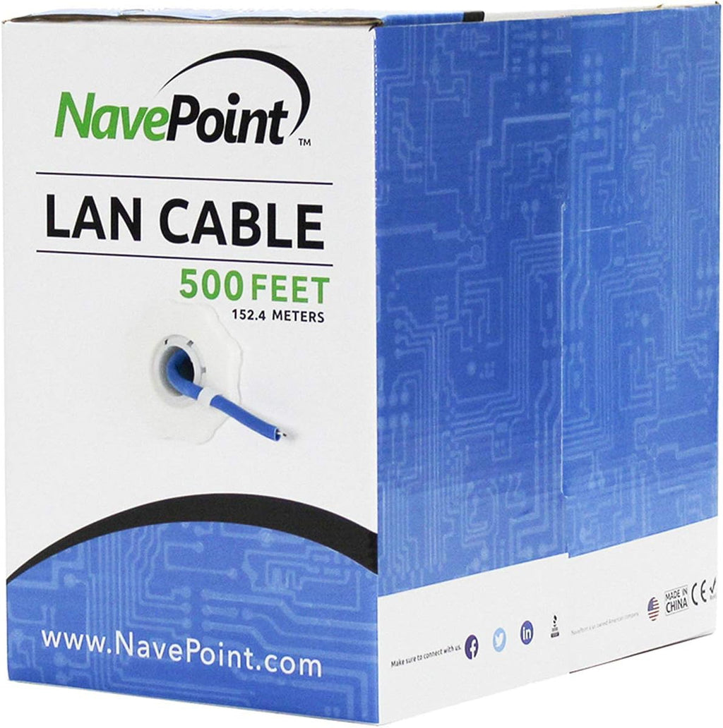 White 500ft Cat6 UTP Ethernet Cable L96732
