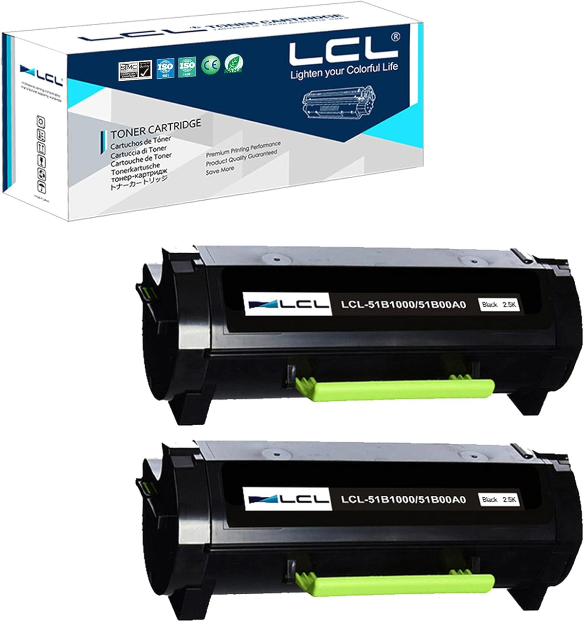Compatible Toner Cartridge Replacement 2-Pack Black Q57168