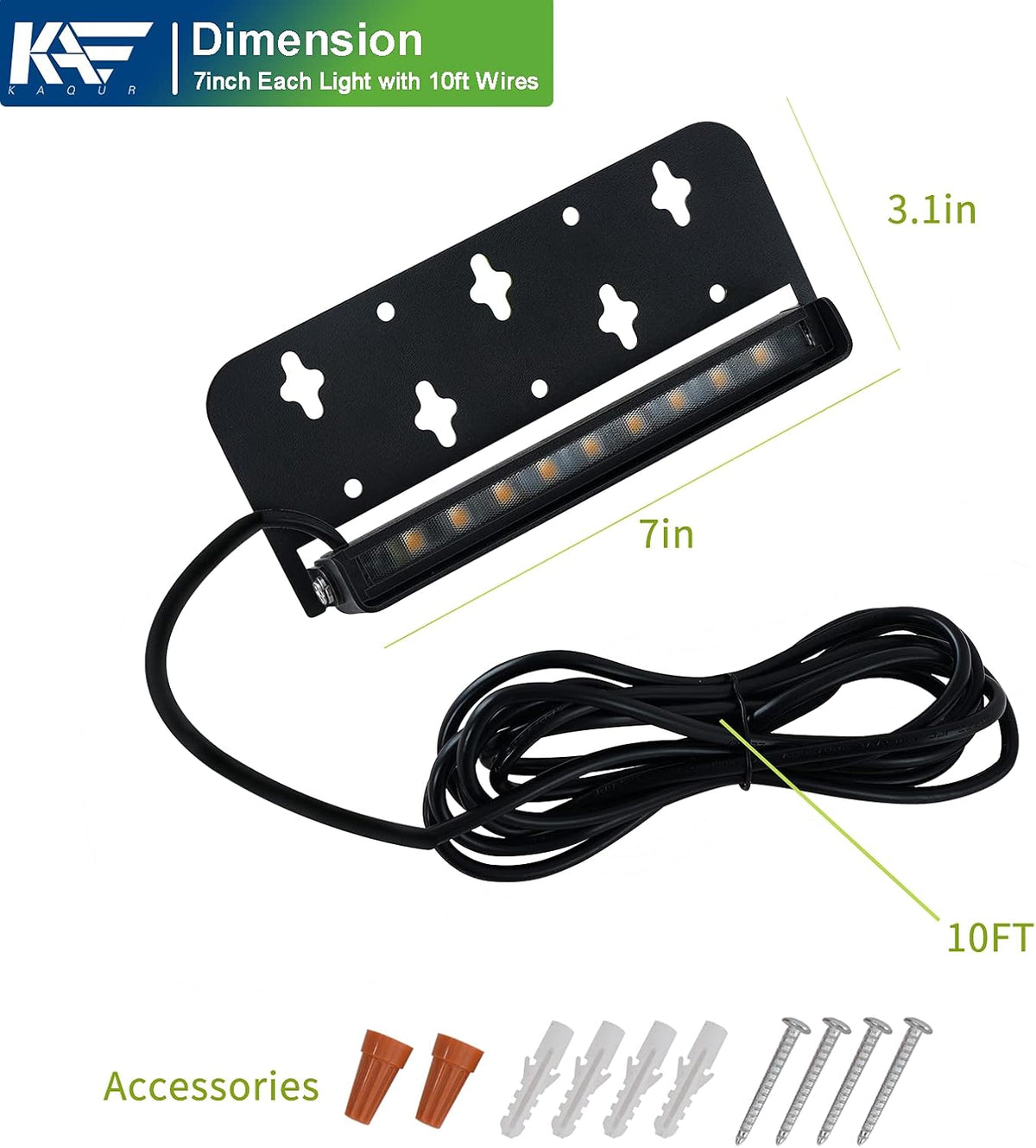 7 Inch 1.8W LED Paver Light, 12V Low Voltage Landscape Light, IP65, 2700K, 8-Pack E58475