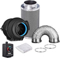 4 Inch 118 CFM Inline Fan Carbon Filter 8 Feet Ducting Combo B2254