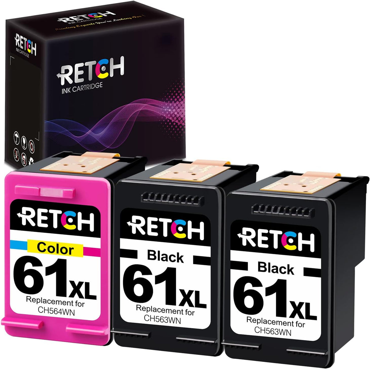 Remanufactured Ink Cartridges Replacement 2 Black 1 Tri-Color H109641