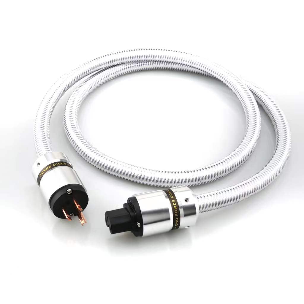 14AWG 3-Prong Silver Power Cable Pack of 2 Y226