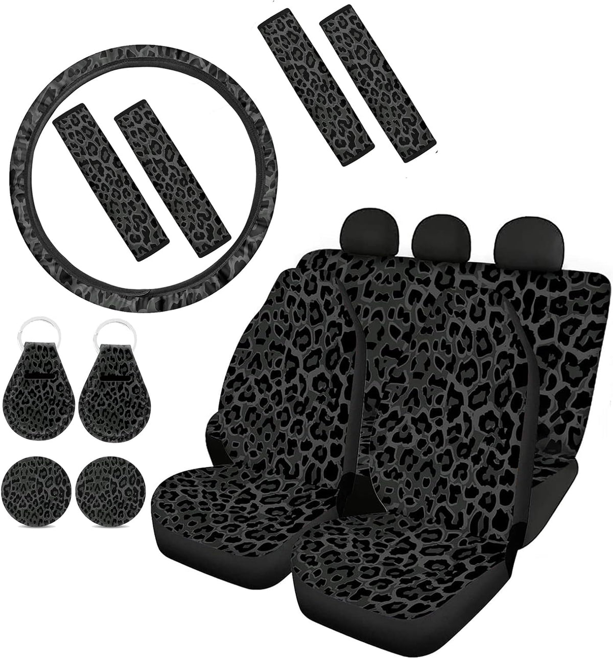 Leopard Print 13pcs Car Seat Covers Set S793