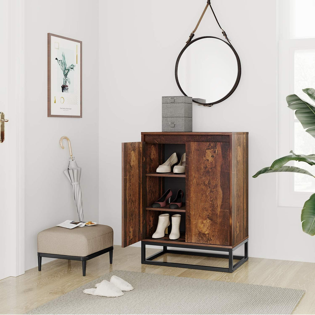 Wood Storage Cabinet with 2 Doors and Adjustable Shelf I37969