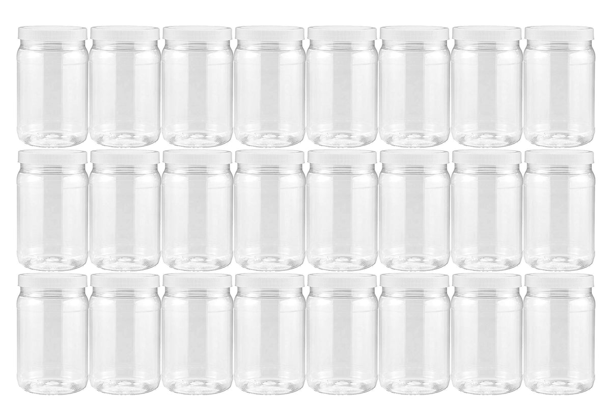 Clear Plastic Mason Jars 18 oz 24 Pack E719294