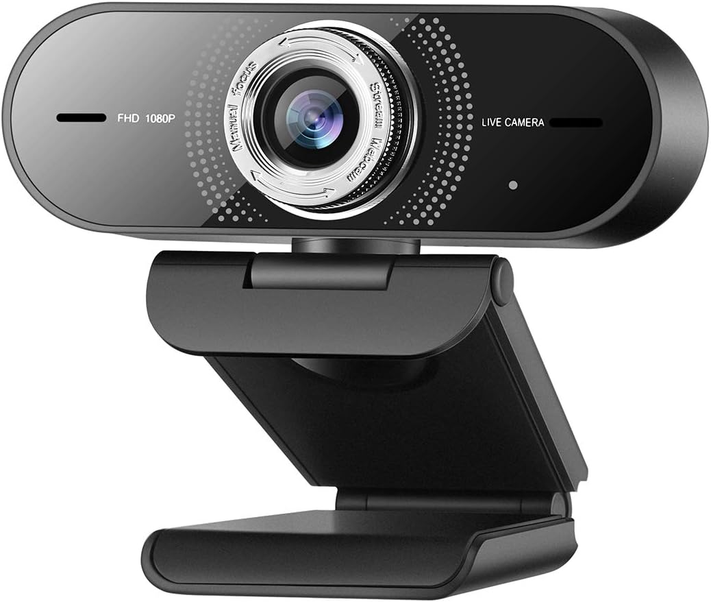 1080P Computer Camera with Microphone, Wide Angle Manual Focus Webcam U70156