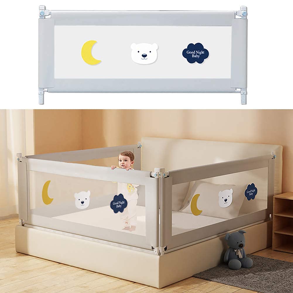 Extra Long Grey Moon Bed Rail for Toddlers G738103