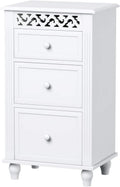 White 3 Drawer Wood Storage Cabinet Z799230