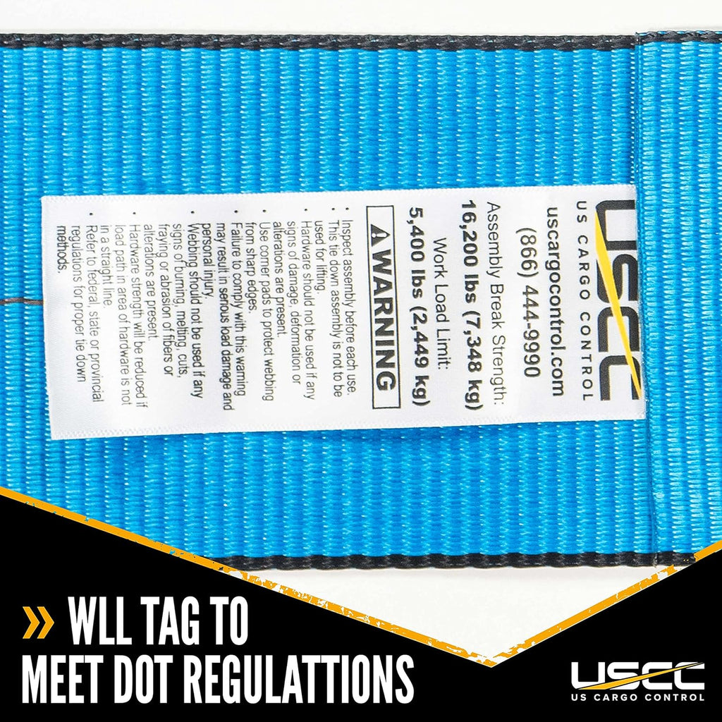 4 Inch x 50 Foot Blue Winch Strap with Chain Extension A60682