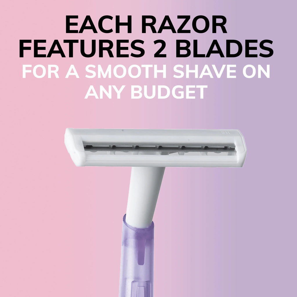Twin Select Silky Touch Disposable Razor, Women's, 2-Blade, 10 Count X13295