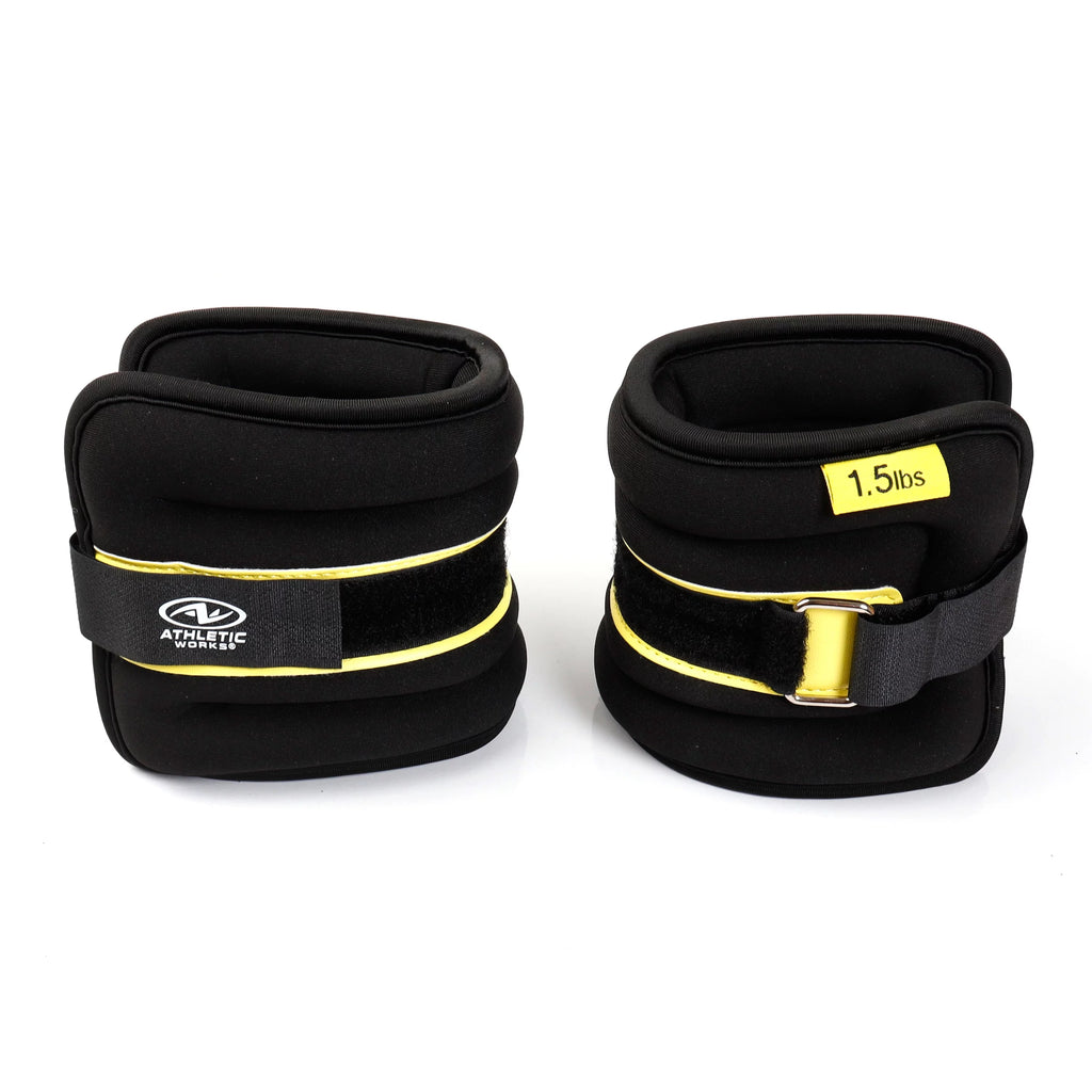 5lb Pair Ankle & Wrist Weights 2.5 lbs Each Adjustable Strap E303863