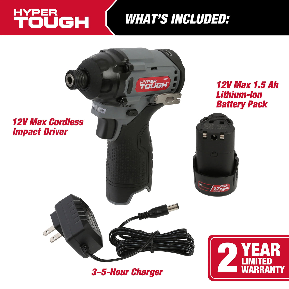 12V Max Lithium-Ion Cordless Brushless Impact Driver with Battery and Charger I39739