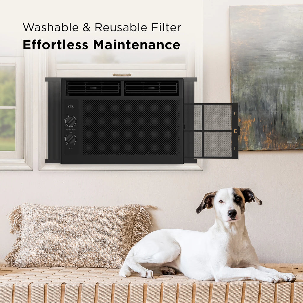 5,000 BTU Mechanical Window Air Conditioner, Black K760683