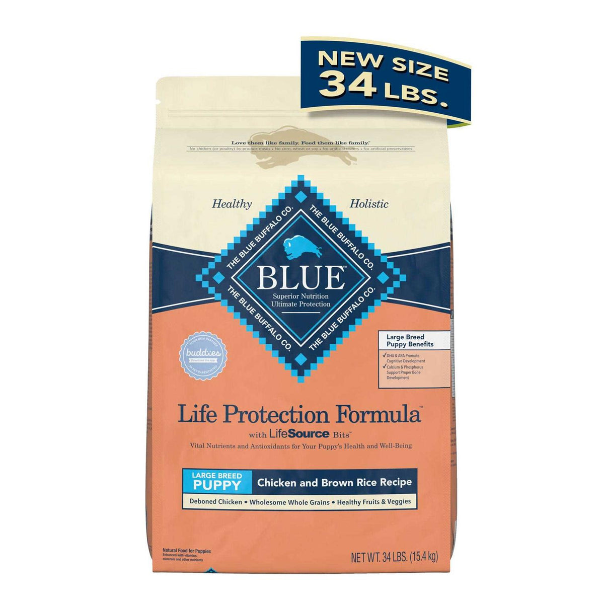 Large Breed Puppy Chicken & Brown Rice Dry Dog Food P36964