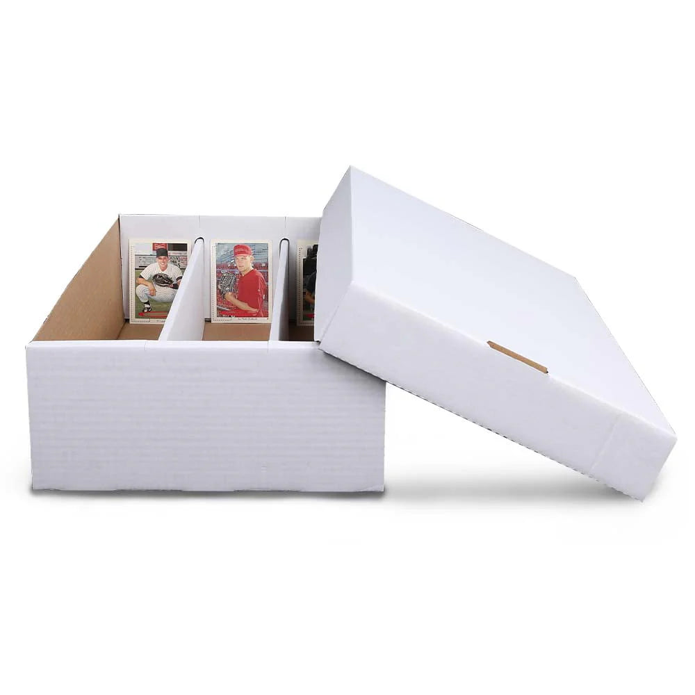 Corrugated Cardboard Card Storage Box 3000 Count White Divider R806768