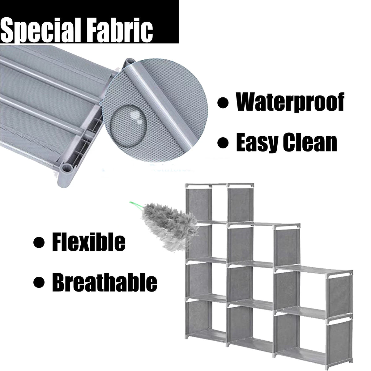 Blue 9 Cube Adjustable Bookcase V901