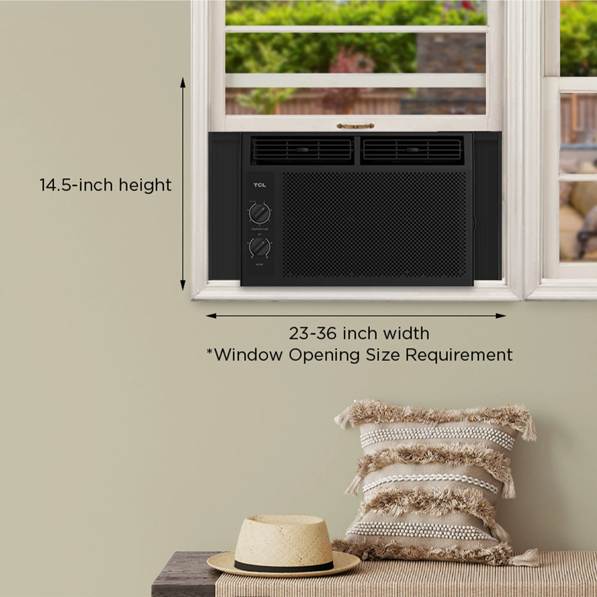 5,000 BTU Mechanical Window Air Conditioner, Black K760683