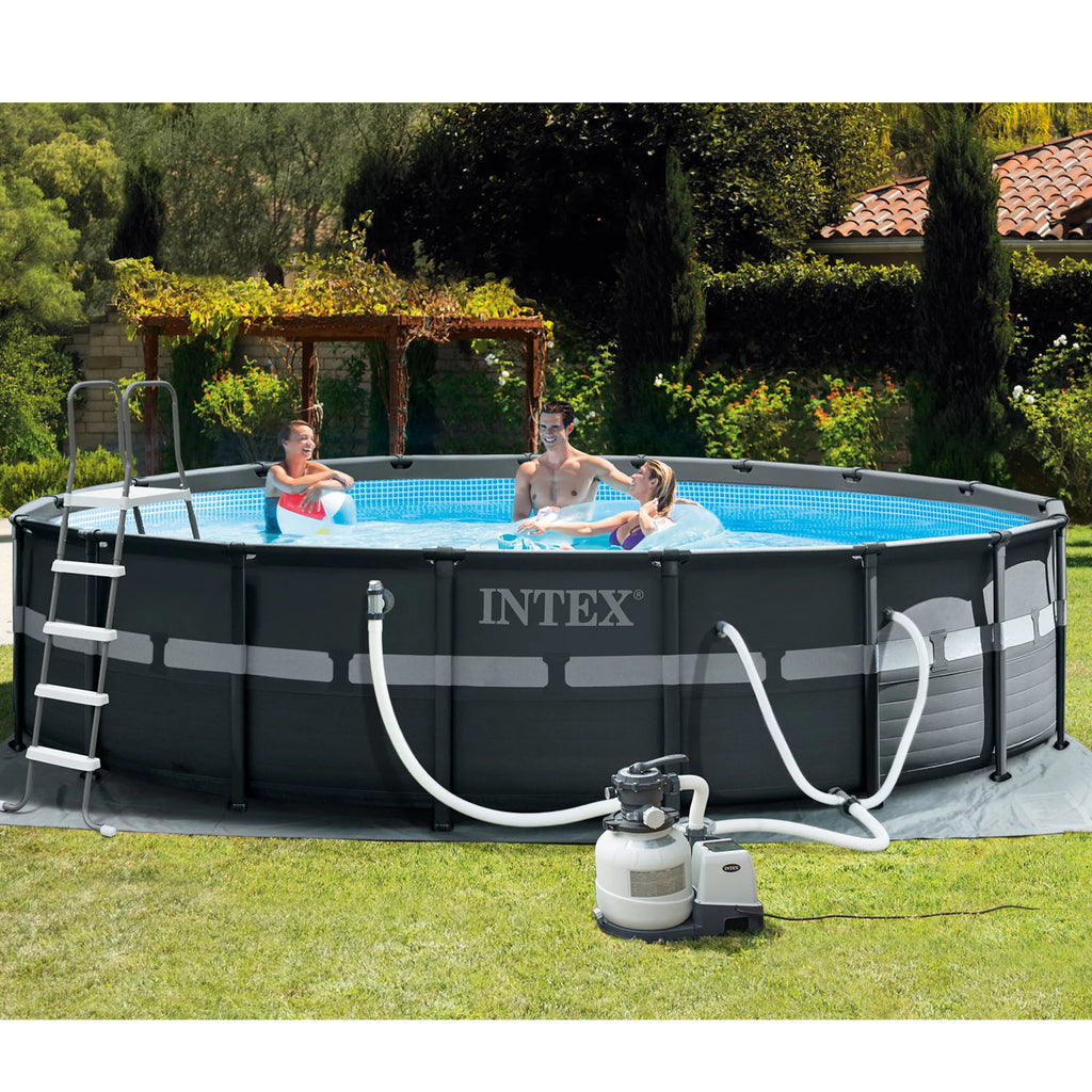 Round Above Ground Pool Set with Filter Pump W19961