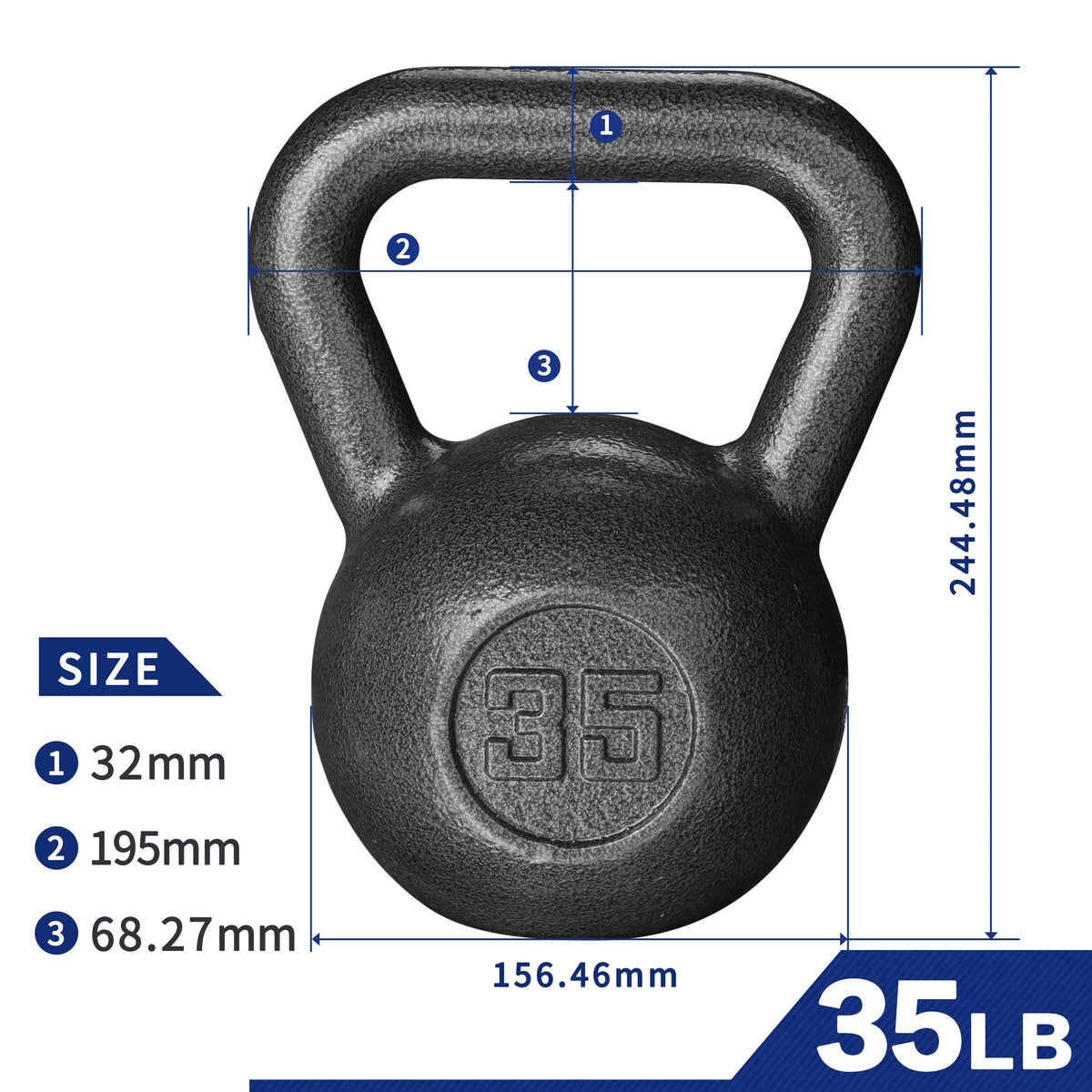 25lb Cast Iron Kettlebell R81697