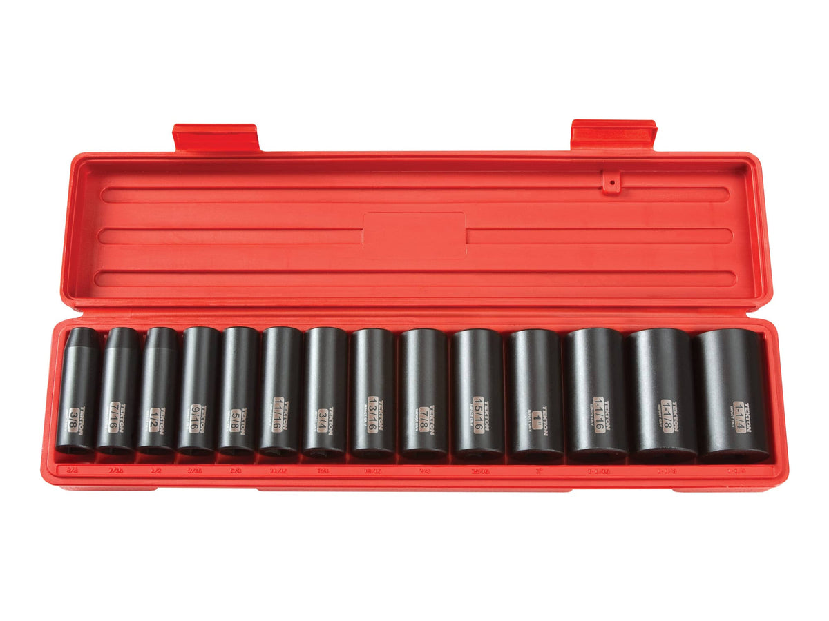 1/2-Inch Drive Deep Impact Socket Set CR-V 6-Point R364