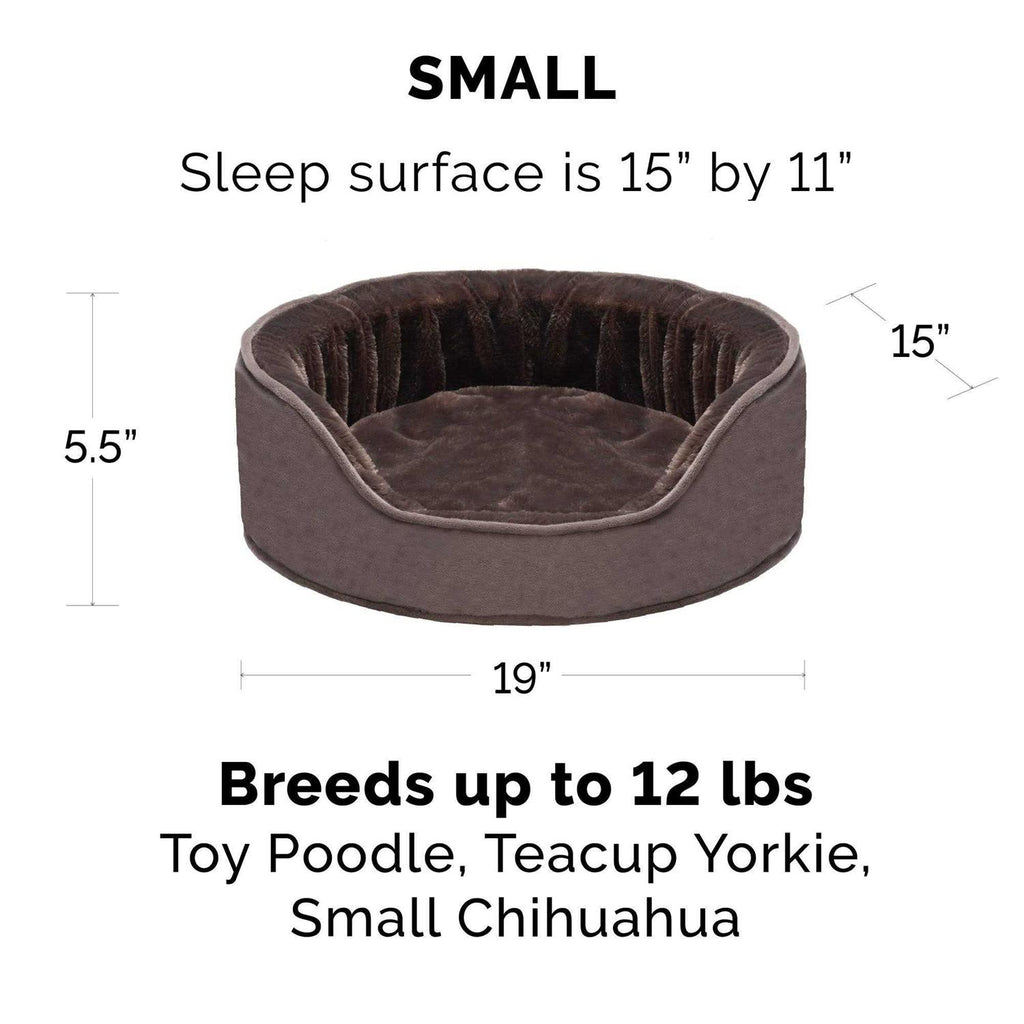 Plush Velvet Oval Dog Bed M3656