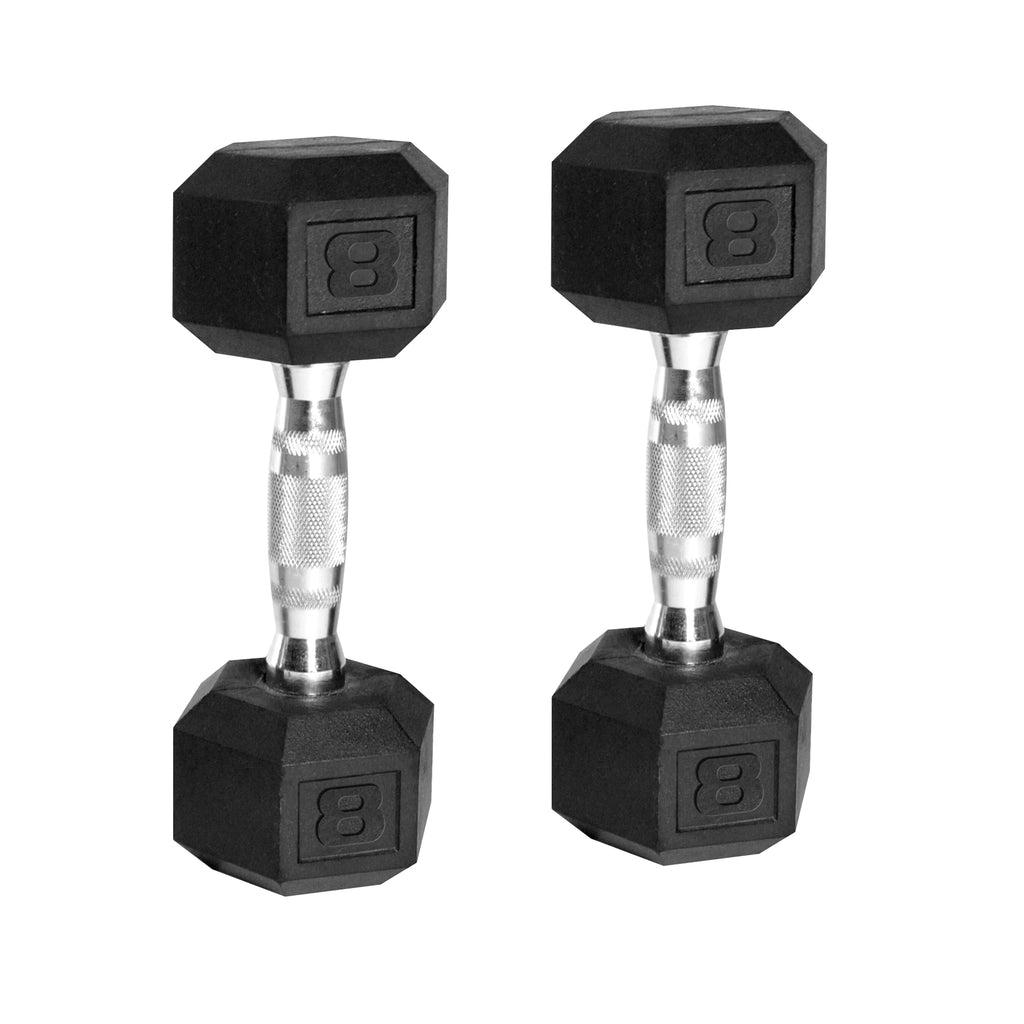 10lb Coated Rubber Hex Dumbbell Pair G5186
