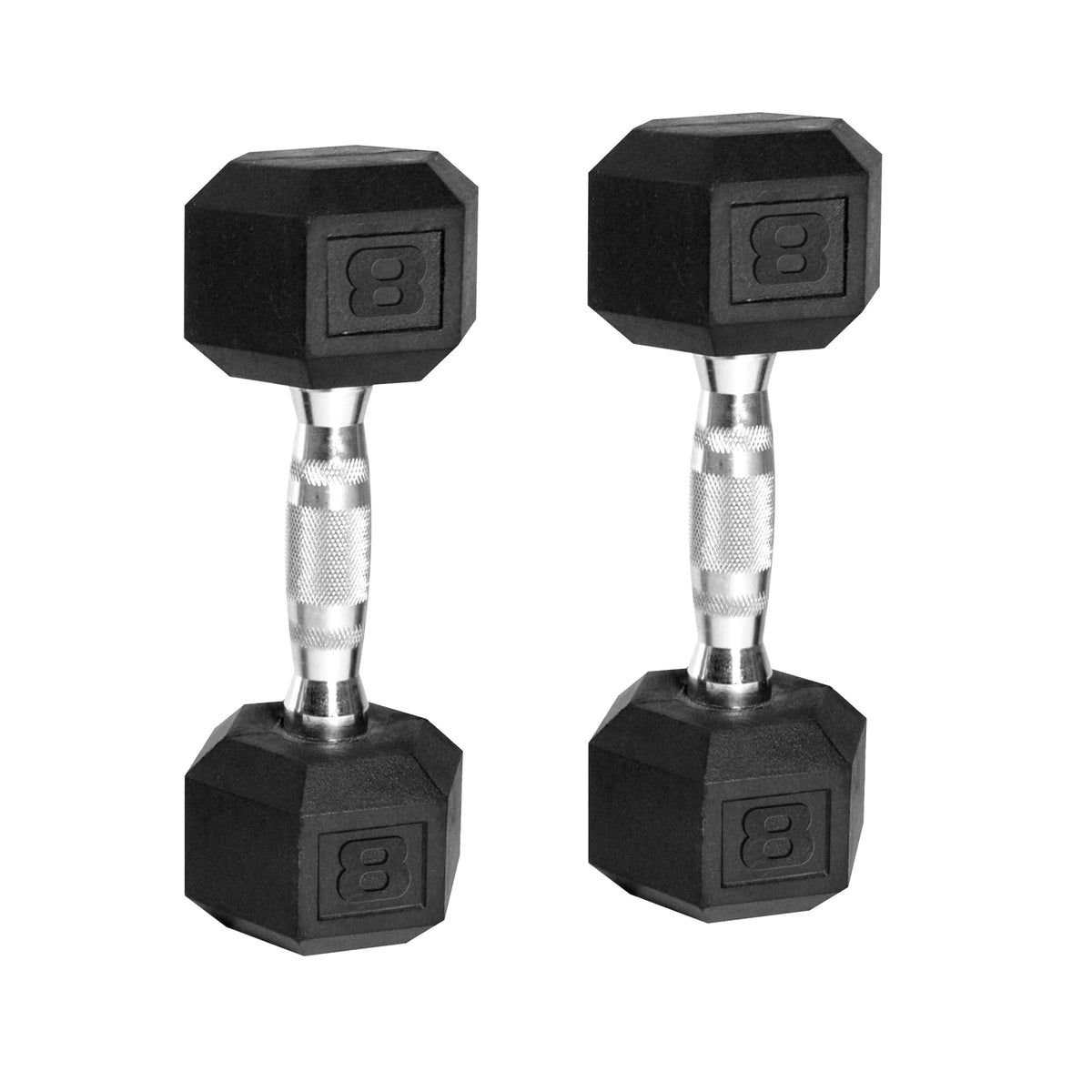 10lb Coated Rubber Hex Dumbbell Pair G5186