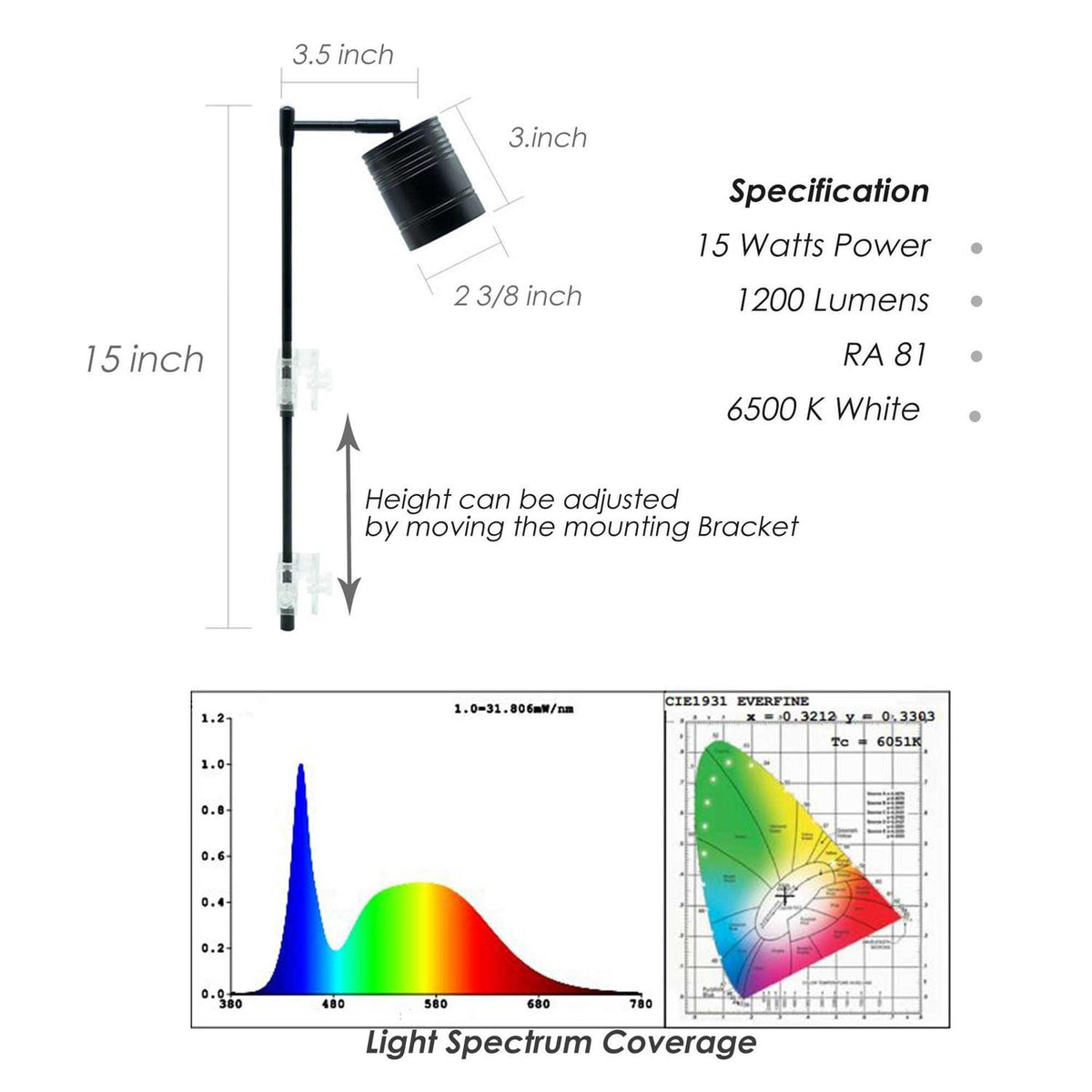 15W COB LED Aquarium Spotlight D774619
