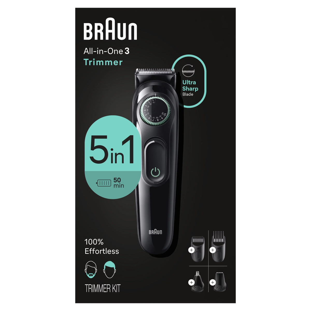 5-in-1 Electric Grooming Kit with Beard Trimmer, Black C823