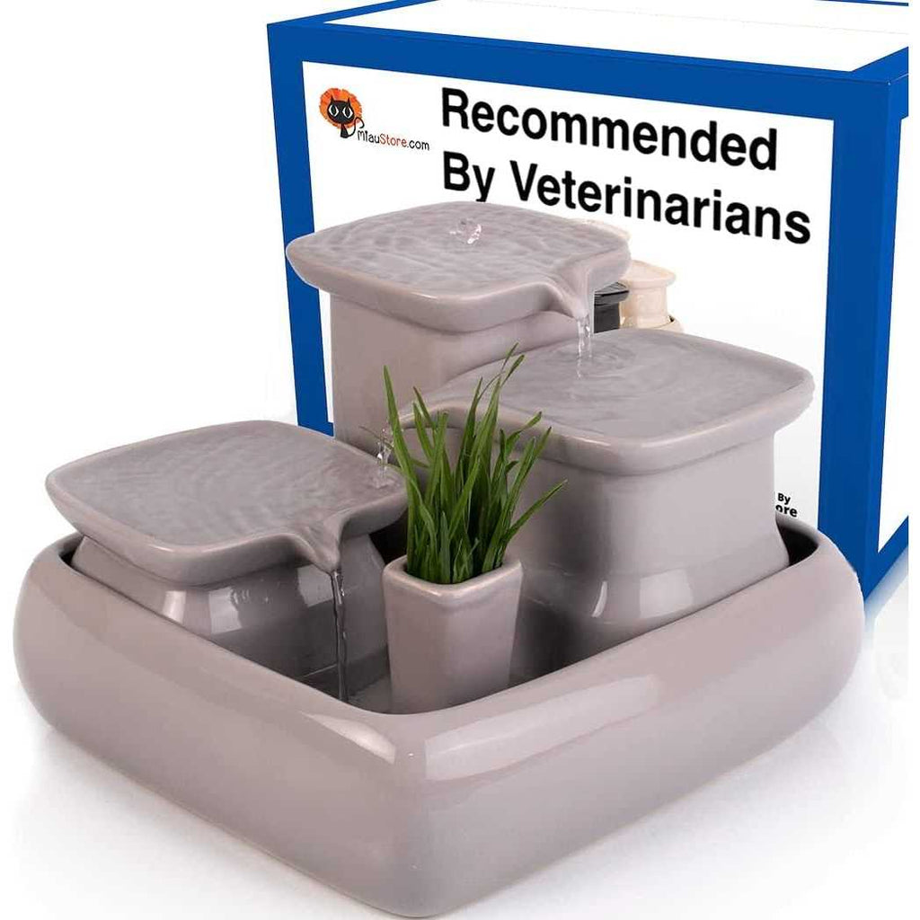 Ceramic Cat Water Fountain S422389