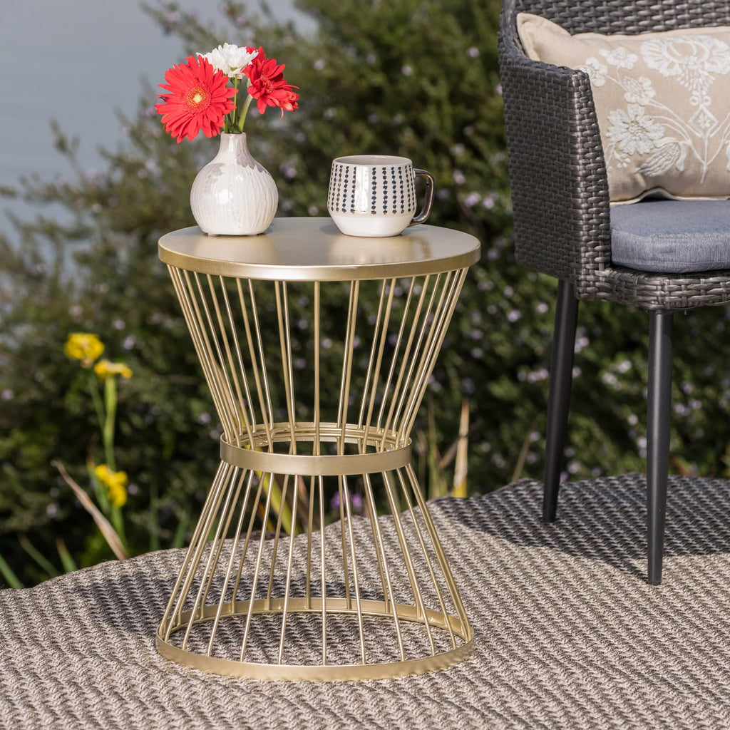 16 Inch Iron Side Table W9730