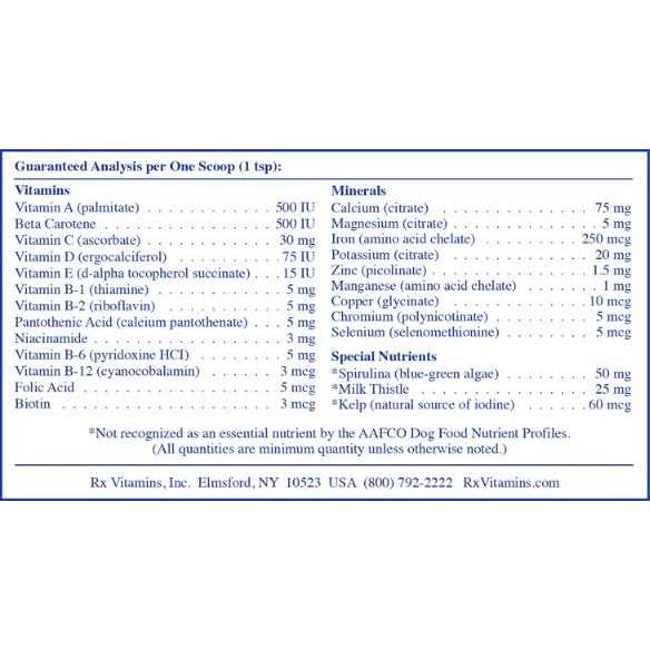 Vitamins for Dogs U586