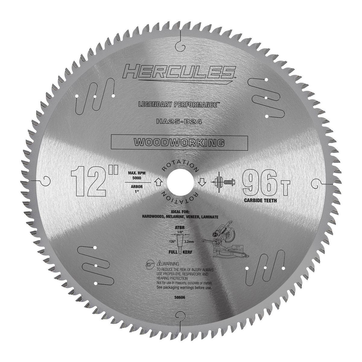 12 in. 96T Woodworking Miter Saw Blade U5754